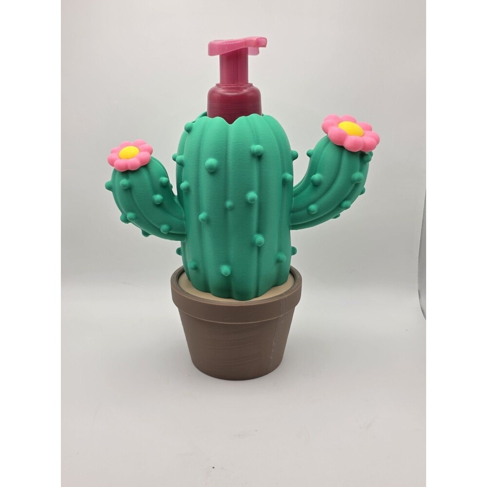 3D Printed Cactus Soap Holder Fits Bath & Body Works Foaming Hand Soap Sleeve Ca